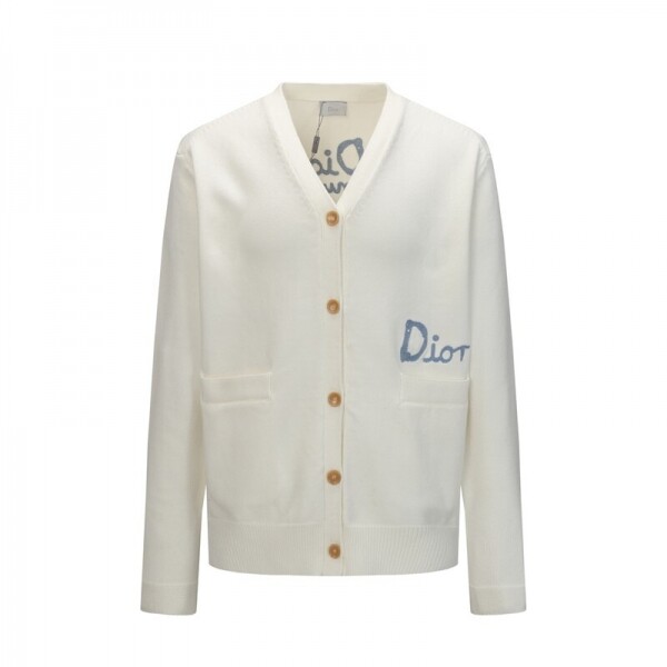 위핑,디올 DIOR 브이넥 영문 자가드 패션 남녀 니트 카디건