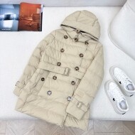 버버리 BURBERRY 클래식 더블 패딩 코트