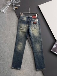 디올 DIOR 헤비 워싱 스판 남녀 청바지