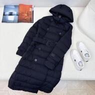 버버리 BURBERRY 클래식 더블 롱 다운 코트