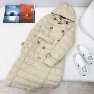 버버리 BURBERRY 클래식 더블 롱 다운 코트