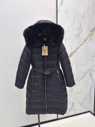 버버리 BURBERRY 모던 후드 롱 다운 점퍼
