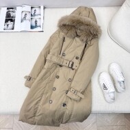 버버리 BURBERRY 모던 빈티지 후드 롱 패딩 코트