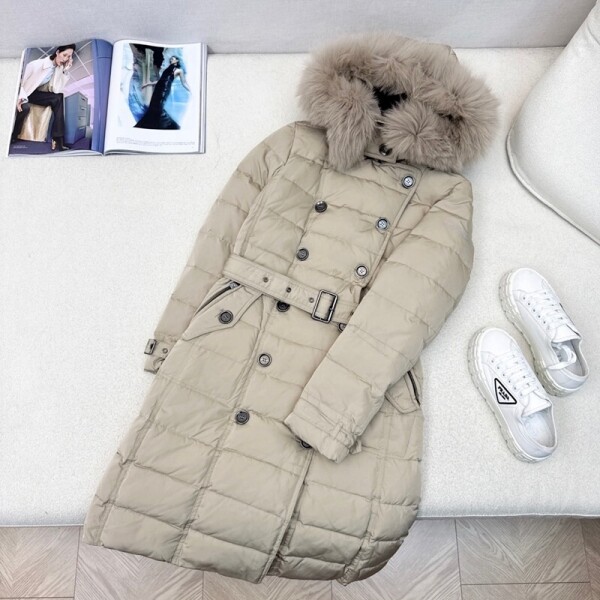 위핑,버버리 BURBERRY 클래식 후드 롱 다운 점퍼