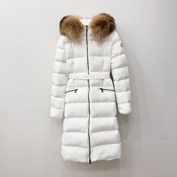 위핑,몽클레르 MONCLER 여성 모던 클래식 후드 롱 다운 재킷 코트