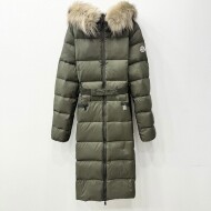 몽클레르 MONCLER 여성 모던 클래식 후드 롱 다운 재킷 코트