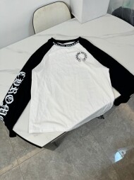 크롬하츠 Chrome Hearts 클래식한 요소 프린팅 트렌디 빈티지 캐주얼 긴팔 유니
