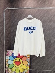 구찌 GUCCI 로고 자카드 모던 심플 캐주얼 니트
