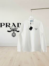 프라다 PRADA 로고 모던 심플 캐주얼 긴팔티셔츠 남녀공용