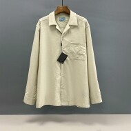 프라다 PRADA 로고 모던 캐주얼 긴팔 셔츠