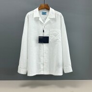 프라다 PRADA 로고 모던 캐주얼 긴팔 셔츠