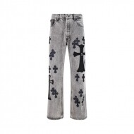 크롬하츠 Chrome Hearts 크로스 트렌드 빈티지 캐주얼 데님 팬츠