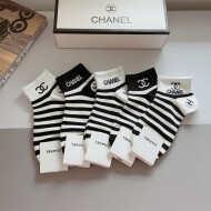 샤넬 CHANEL 면양말 클래식 로고 캐주얼 남녀 발목양말