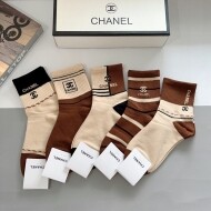 샤넬 CHANEL 면양말 클래식 로고 캐주얼 남녀 발목양말