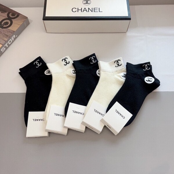 위핑,샤넬 CHANEL 신상 순면 패션 남여 발목양말