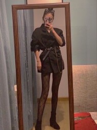 구찌 GUCCI 아가일 체크 모던 시스루 스타킹