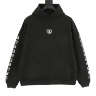 발렌시아가 BALENCIAGA 로고 트렌디 디자인 캐주얼 후드티셔츠