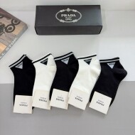 프라다 PRADA 스포티 컴포트 남녀 미드컷 양말