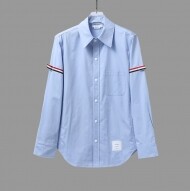 톰브라운 Thom Browne 로고 모던 심플 캐주얼 긴팔 셔츠