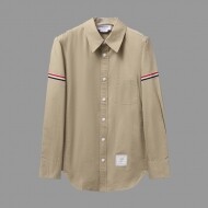 톰브라운 Thom Browne 로고 모던 심플 캐주얼 긴팔 셔츠