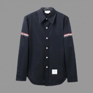 톰브라운 Thom Browne 로고 모던 심플 캐주얼 긴팔 셔츠