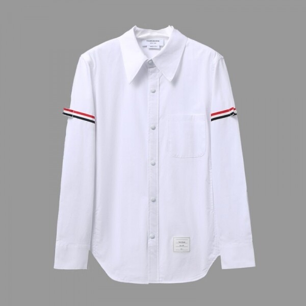 위핑,톰브라운 Thom Browne 로고 모던 심플 캐주얼 긴팔 셔츠