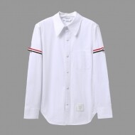 톰브라운 Thom Browne 로고 모던 심플 캐주얼 긴팔 셔츠