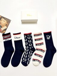 디올 DIOR 트렌드 클래식 로고 스트레치 남녀중/장목양말