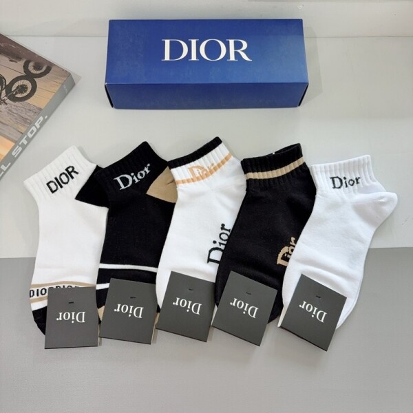 위핑,디올 DIOR 사계절 디자인 스판 순면 남여 발목양말