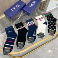 디올 DIOR 사계절 디자인 스판 순면 남여 발목양말