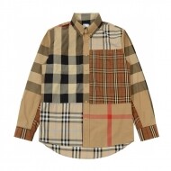 버버리 BURBERRY 클래식 빈티지 체크 패치워크 박시 긴팔 셔츠