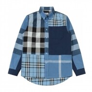 버버리 BURBERRY 클래식 빈티지 체크 패치워크 박시 긴팔 셔츠