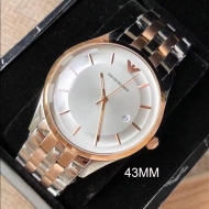 EMPORIO ARMANI 람바다 로즈 골드 실버 남성용 AR11044 시계