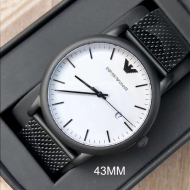 엠포리오 아르마니 시계 남성용 43mm 블랙 매쉬 알마니시계 AR11046