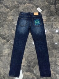 로에베 LOEWE 로고 트렌드 빈티지 캐주얼 일자 청바지