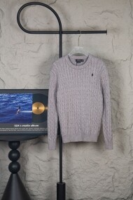 폴로 랄프로렌 POLO RALPH LAUREN 로고 자수 모던 심플 꽈배기 니트 스웨터