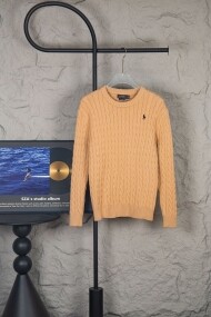 폴로 랄프로렌 POLO RALPH LAUREN 로고 자수 모던 심플 꽈배기 니트 스웨터