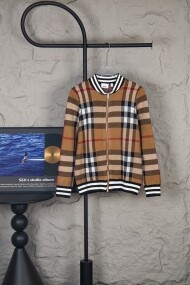 버버리 BURBERRY 클래식 스트라이프 체크 차이나 카디건 스웨터 니트 코트