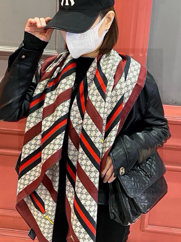 위핑,구찌 GUCCI 로고 클래식 빈티지 캐주얼 스카프