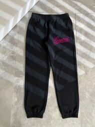 구찌 GUCCI 레터링 프린트 와이드 심플 남성 캐주얼 바지