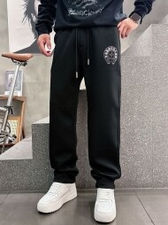 크롬하츠 Chrome Hearts 말발굽 클래식 로고 편안 트렌드 남성 캐주얼 바지