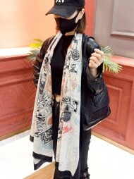 에르메스 Hermès 클래식 모던 빈티지 패턴 캐주얼 스카프