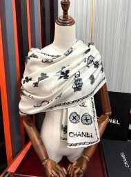 샤넬 CHANEL 로고 모던 클래식 빈티지 캐주얼 스카프