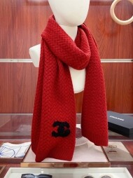 샤넬 CHANEL 로고 모던 클래식 캐주얼 니트 머플러