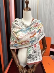 에르메스 Hermès 모던 클래식 패턴 빈티지 캐주얼 스카프
