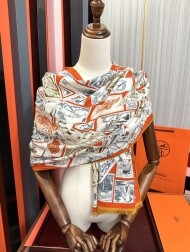 에르메스 Hermès 모던 클래식 패턴 빈티지 캐주얼 스카프