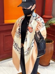에르메스 Hermès 모던 클래식 패턴 빈티지 캐주얼 스카프 140*140cm