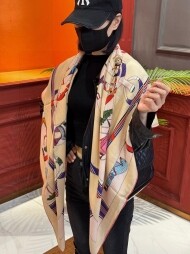 에르메스 Hermès 모던 클래식 패턴 빈티지 캐주얼 스카프 140*140cm