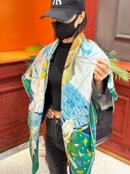 에르메스 Hermès 모던 클래식 패턴 빈티지 캐주얼 스카프 140*140cm