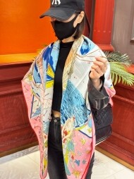 에르메스 Hermès 모던 클래식 패턴 빈티지 캐주얼 스카프 140*140cm